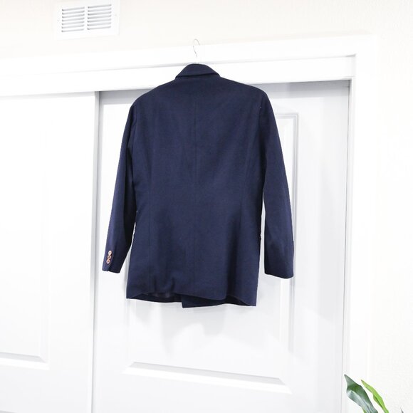 J. Crew Size 4 Double Breasted Navy Wool Cashmere Blazer - Picture 4 of 5